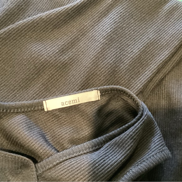 Acemi Black Ribbed Jersey Maxi Dress - Picture 5 of 6